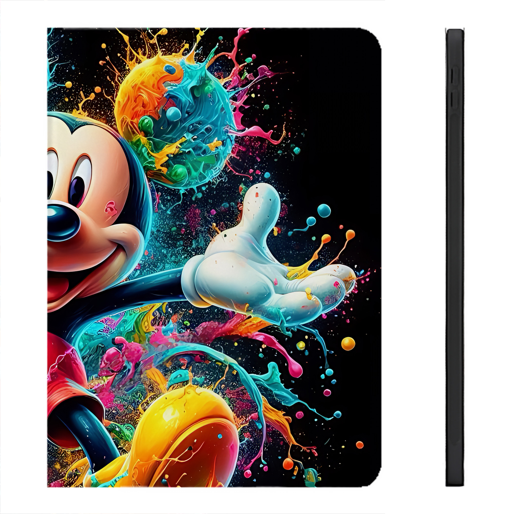 （画像用） ミッキーマウス Mickey Mouse IPadケース ペンホルダー付き ブックスタイルデザイン